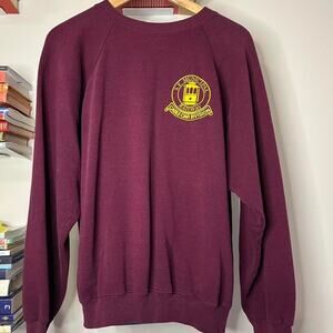 Vintage 1980s Burgundy Crewneck Sweatshirt San Francisco Railway Size XL